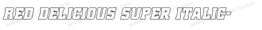 Red Delicious Super Italic字体转换